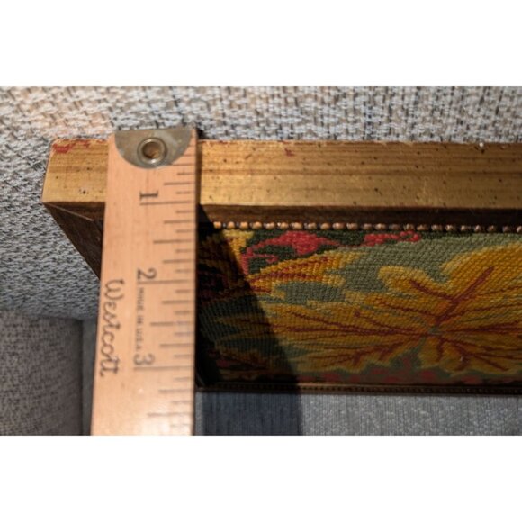 Vintage WonderArt "Foliage" Framed Needlepoint Fall Maple leaf Halloween - Picture 15 of 16